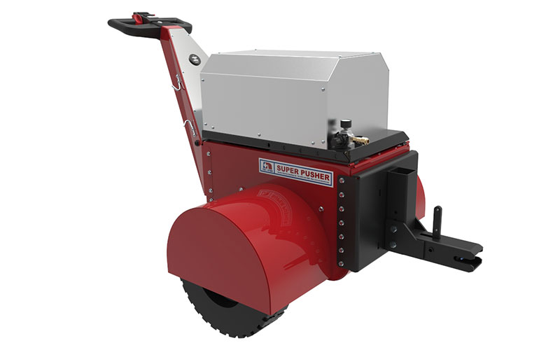 Modified Super Power Pusher with on-board Air Compressor for the Joloda One Shot container loading system גורר חשמלי SuperPowerPusher בעל קומפרסור אוויר להעמסה של מכולות
